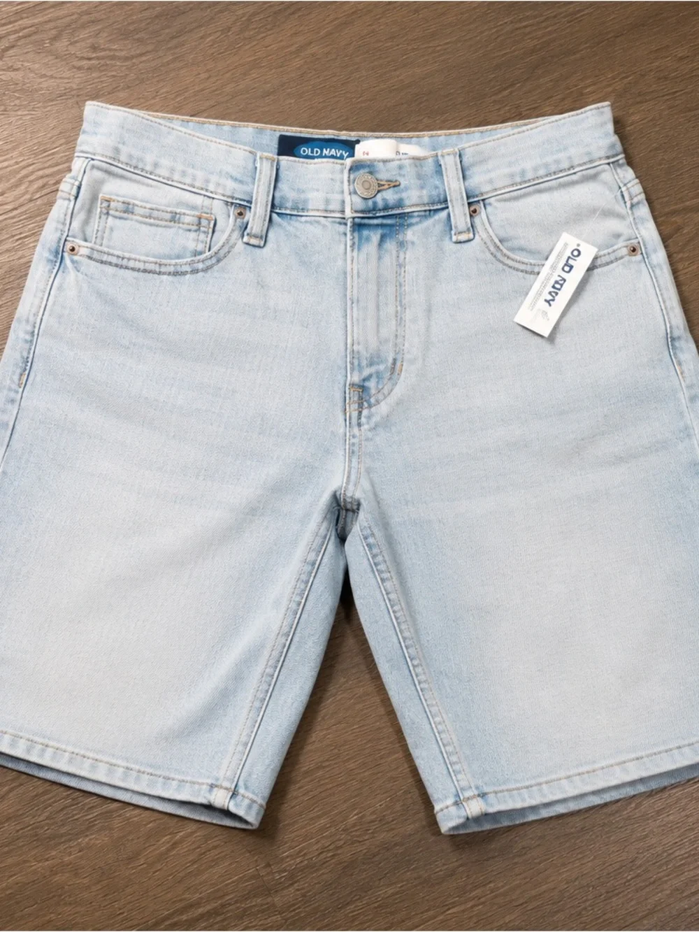 Old Navy Women’s Jean Shorts Trio - Light Wash, Black, Medium Blue